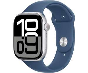 Apple Watch Series 10 GPS 46mm Aluminium Silber Sportarmband Denim S/M verkaufen