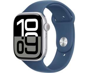 Apple Watch Series 10 4G 46mm Aluminium Silber Sportarmband Denim S/M verkaufen