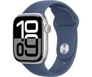 Apple Watch Series 10 GPS 42mm Aluminium Silber Sportarmband Denim S/M verkaufen