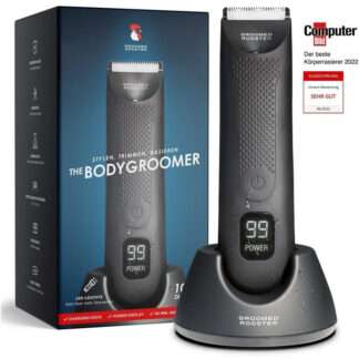 Groomed Rooster The Bodygroomer mit Verpackung und Ladestation